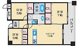 プレミール桃山台 3LDKの間取図画像
