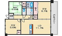 ヴェルドミール桃山台 3LDKの間取図画像