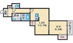 FORESTA8 1LDKの間取図画像