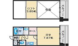フォレステージュ江坂公園 1Kの間取図画像