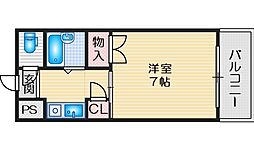 ギャレ豊津 1Kの間取図画像