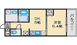 第16関根マンション 1DKの間取図画像