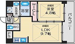 ノルデンハイム江坂3 1LDKの間取図画像