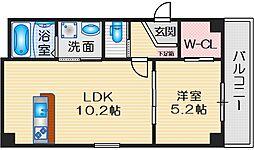 Scala Toyotsu 1LDKの間取図画像