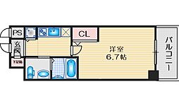 エスリード江坂江の木町 1Kの間取図画像