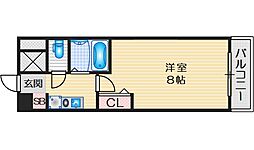 K・緑地 1Kの間取図画像