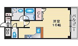 桃山台アルビラ 1Kの間取図画像