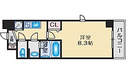 MDI.JEsakaCourt 1Kの間取図画像