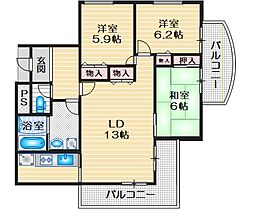 グレイス・マンション 3LDKの間取図画像