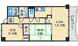 センチュリー竹谷 2LDKの間取図画像