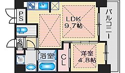 ノルデンハイム江坂アネックス 1LDKの間取図画像