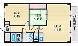 ヴィラ,サンテ 2LDKの間取図画像