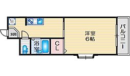 BUBBIESセンリヤマ 1Kの間取図画像