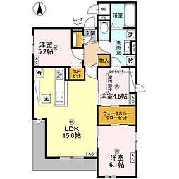 クラシスト泉町 3LDKの間取図画像