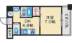 第18関根マンション 1DKの間取図画像