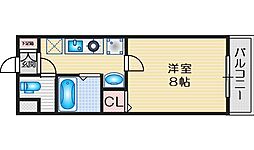 グランドステージ江坂 1Kの間取図画像
