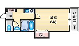 アーサー永井 1Kの間取図画像