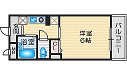 コムズハウス千里中央 ワンルームの間取図画像