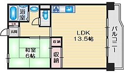 藤白台住宅D-34棟 1LDKの間取図画像