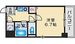 サン・イーストエサカ ワンルームの間取図画像