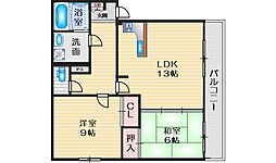 サンバレイ緑地A 2LDKの間取図画像