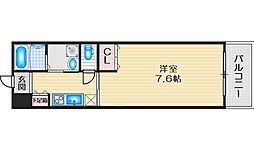 ロイヤルクイーンズパーク江坂 1Kの間取図画像