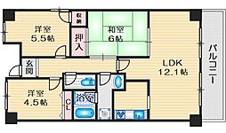 ヴィラージュ葛上 3LDKの間取図画像