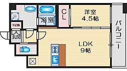 プレジオ緑地公園 1LDKの間取図画像