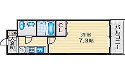 アリビオ千里豊津 1Kの間取図画像