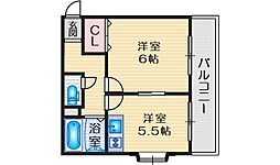 メゾン東栄豊南西 1DKの間取図画像