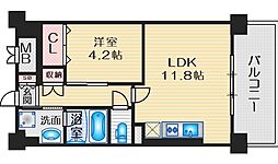 プレメント豊中 1LDKの間取図画像