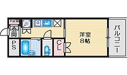 ラファイン江坂 1Kの間取図画像