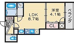 きらら清和園 1LDKの間取図画像