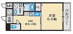 第12関根マンション 1DKの間取図画像