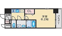 エスリード江坂アンムート 1Kの間取図画像