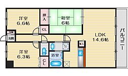 ボヌール千里中央弐番館 3LDKの間取図画像
