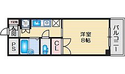 ラファイン江坂 1Kの間取図画像