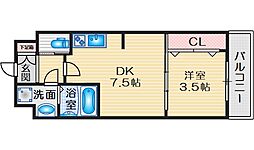 ExcellentKishibe 1DKの間取図画像