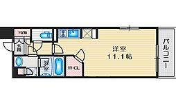 アパートメンツ江坂 ワンルームの間取図画像