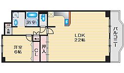 サンフラッツ南桜塚 2LDKの間取図画像