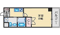 S-FORT江坂リベルツ 1Kの間取図画像