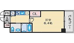 エスリード江坂江の木町 1Kの間取図画像
