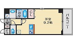 プレサンスOSAKA江坂 ワンルームの間取図画像