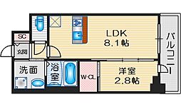 セレニテ江坂グランデ 1LDKの間取図画像