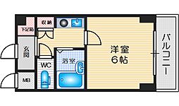 ラ・レジダンス・ド・江坂 1Kの間取図画像