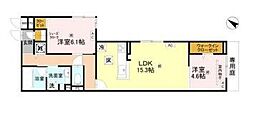 (仮称)D-ROOM山田東4丁目PJ 2LDKの間取図画像