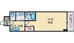 GranVerde吹田 1Kの間取図画像