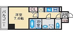 S-RESIDENCEESAKALible 1Kの間取図画像