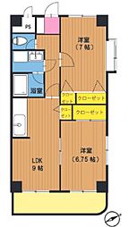 豊中ヒルズ 2LDKの間取図画像