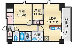 シーズンフラッツ緑地公園 2LDKの間取図画像